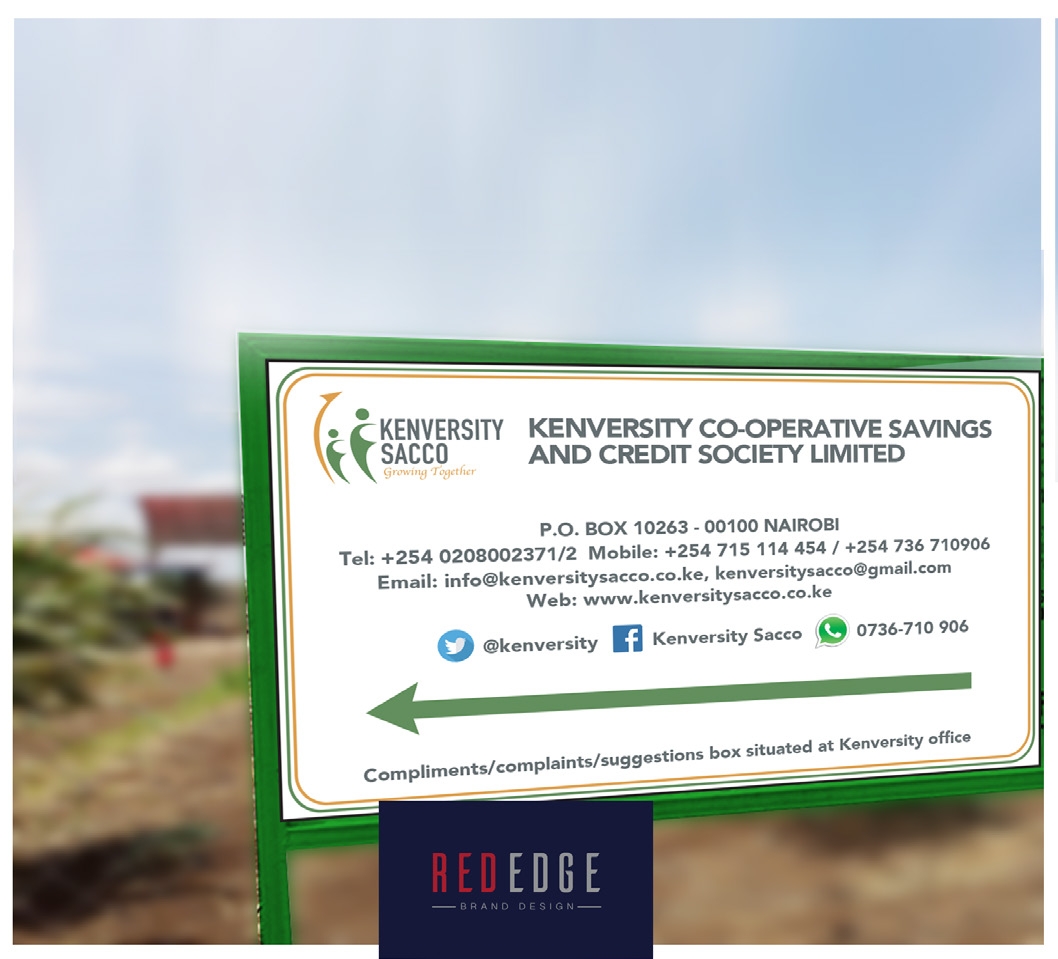 Kenversity SACCO signage and wayfinding